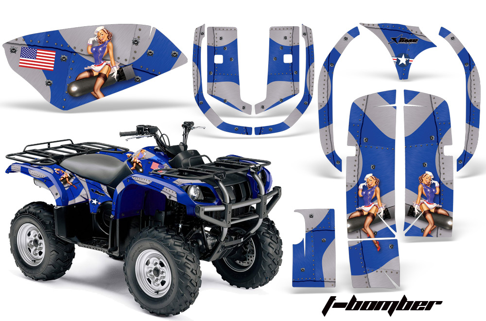 Yamaha Grizzly 660 Graphics Kit TBomber BL